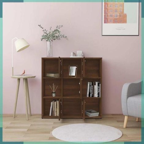 815551 Bibliothèque Chêne marron 90x30x90 cm Bois d'ingénierie (1/5)