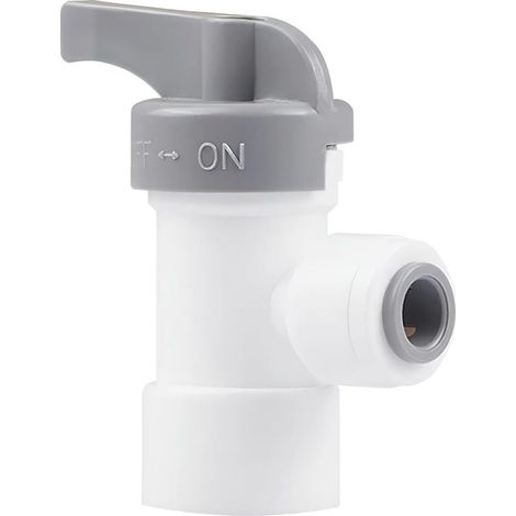 3 Pièces 1/4" Valve d'osmose Inverse, Raccords de Filtre à Eau, Valve de Réservoir, Connecteur de Robinet, Refrigerateur Tuyau Connecteur (1/5)