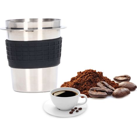 Universeller 58-mm-Kaffeepadbehälter für Espressomaschinen, Edelstahlpad, Aromapad mit Silikondichtung, Edelstahlfarbe (1/5)