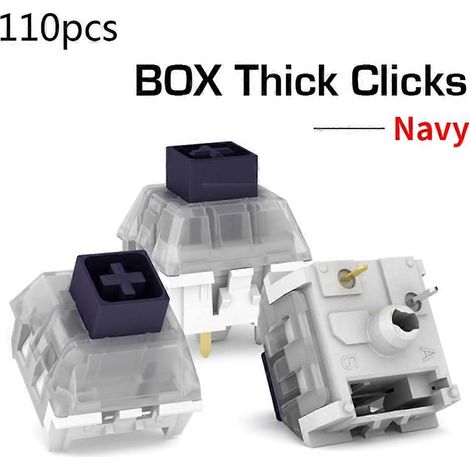 Interrupteur à clic épais pour clavier 3 broches RGB SMD compatible Cherry MX - 110 - Bleu marine (1/4)