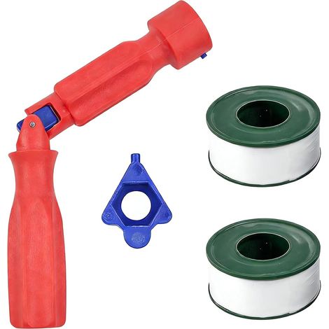 Clé Universelle pour Siège de Toilette 10/13/17 mm - Outil pour Installation, Démontage & Maintenance de Siège/Couvercle WC, Incluant 2 Bandes PTFE (1/5)