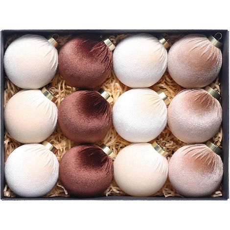 WJTG guirlande lumineuse de Noël boule de Noël décoration de Noël pendentif de Noël décoration de sapin de Noël pendentif boule de Noël en peluche JA (1/2)