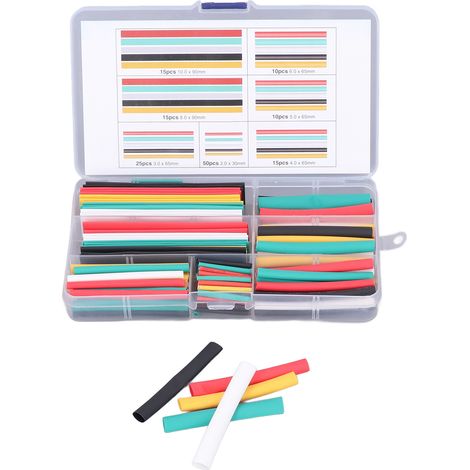 Kit de 140 accessoires électriques pour câblage, gaines thermorétractables et travaux d'isolation (1/5)