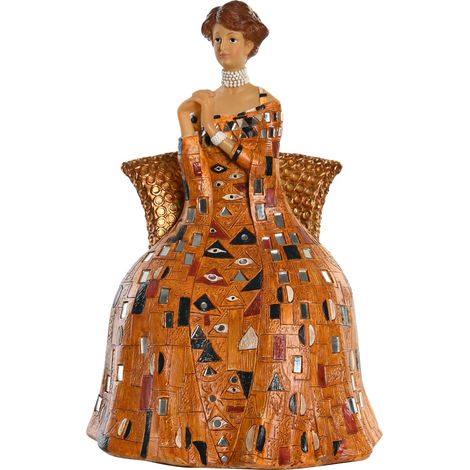 Harzfigur 21.5x18.5x31 gelbe Dame Harz Material Mehrfarbige Farbfamilien -Figuren Détails Details (1/4)