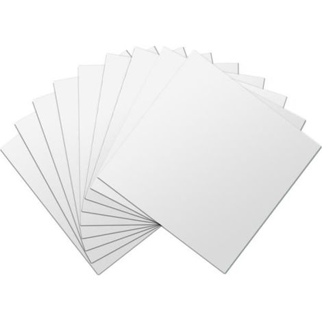 Miroir décoratif - FAFEICY - Lot de 16 Miroirs Adhésifs Carré 15x15cm - Argent - Acrylique - Intérieur (1/4)