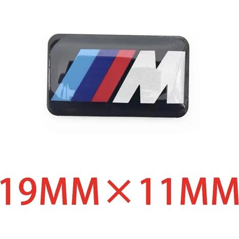 (19 x 11 mm, 2 pièces) Autocollant de volant (nouveauté 2025) compatible BMW E60 E93 et ​​E46 E90 F20 E60. (1/4)