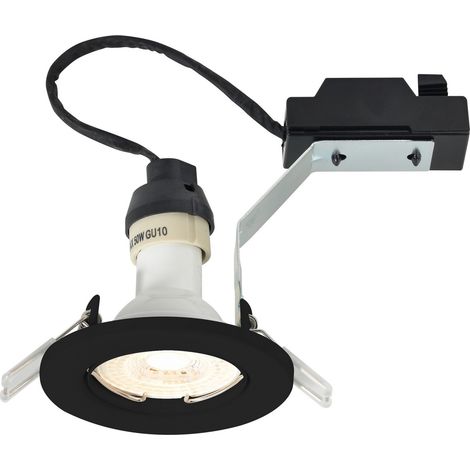 Spot encastré luminaire CANIS lot de 3 spots 4000K -345 lumens Métal Noir H. 10,5 IP20 Nordlux-Intérieur