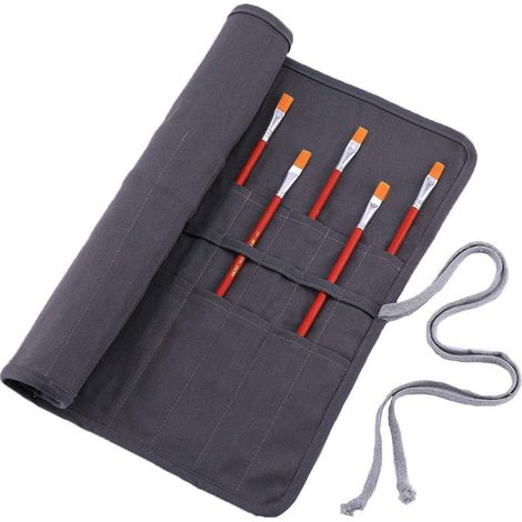 Sac de rangement pour pinceaux de type rouleau (gris) (1/2)
