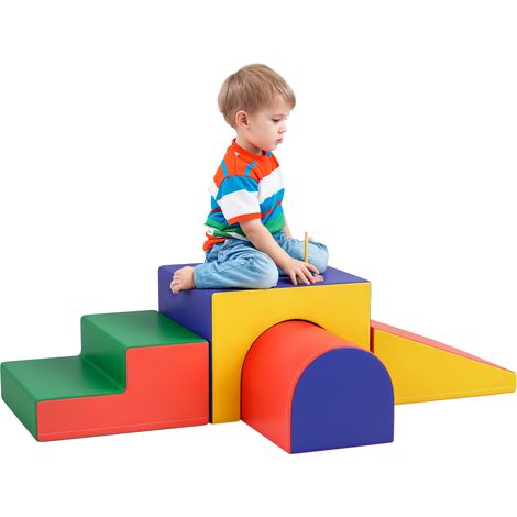 Module motricité bébé - HOMCOM - 4PCS - en mousse EPE - pour enfants d'âge préscolaire - multicolore (1/5)