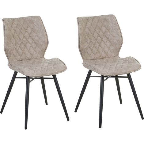 Set 2 sedie da pranzo beige Lisle (1/5)