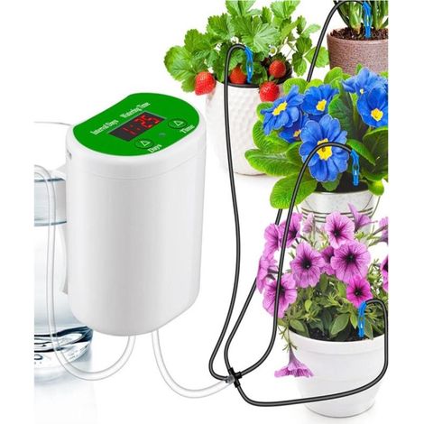 Automatisches Bewässerungssystem für 12 Topfpflanzen in Innenräumen. Native Irrigation Tool Packs: Automatisches Bewässerungsset mit USB-Ladegerät.
