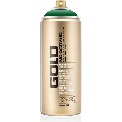 Bombe de peinture - Gold - Acrylique - Shock dark green - S6020 - 400ml - Montana Cans