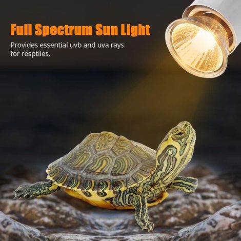 Lampe chauffante 220-240 V pour reptiles, compatible avec les aquariums (UVA et UVB), accessoires pour aquarium, ampoule chauffante pour tortues, lampe chauffante adaptée à l'habitat. (1/5)