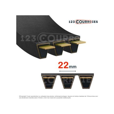 Courroie Optibelt KB Kraftband 3-C128