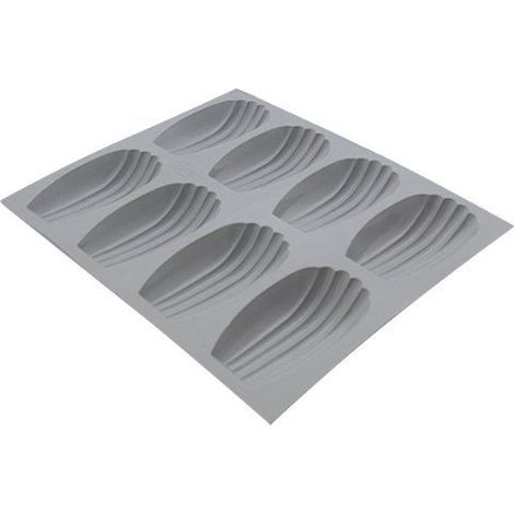 De Buyer - Moule pour 8 mini madeleine en silicone elastomoules (1/3)