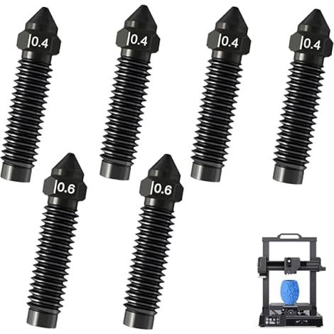 Lot de 6 buses en acier trempé de 0,4 mm et 0,6 mm pour Elegoo Centauri (1/5)