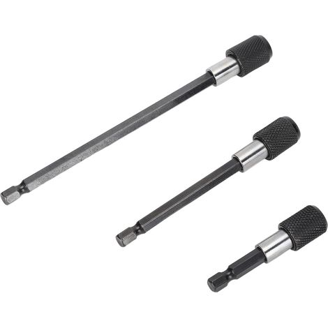 Lot de 3 adaptateurs tige rallonge 1/4in hexagone à dégagement rapide, porte-embout magnétique pour tournevis (1/5)