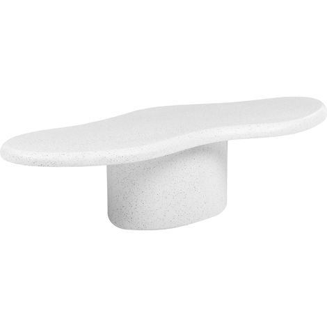 Accent Coffee Table White MgO 120 x 57 cm Stain Rust Water Wind Resistant Boho Modern Outdoor Living Room CONZA (1/5)