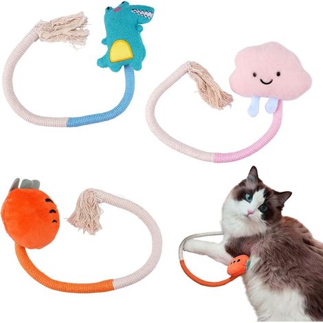 3Pcs Jouet de Dentition Chaton, Chat Mordant Jouets Corde Résistant (1/5)
