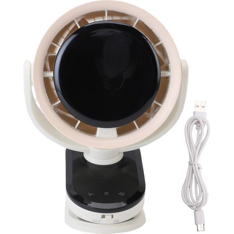 Tragbarer Clip-Ventilator mit automatischer Oszillation und 100 Geschwindigkeitsstufen, ideal für Zuhause, unterwegs und im Büro. USB-aufladbar mit LED-Touchscreen. (1/5)