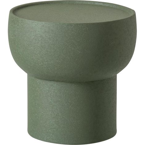 Table d'Appoint en Métal "Orla" 41cm Vert Olive (1/3)