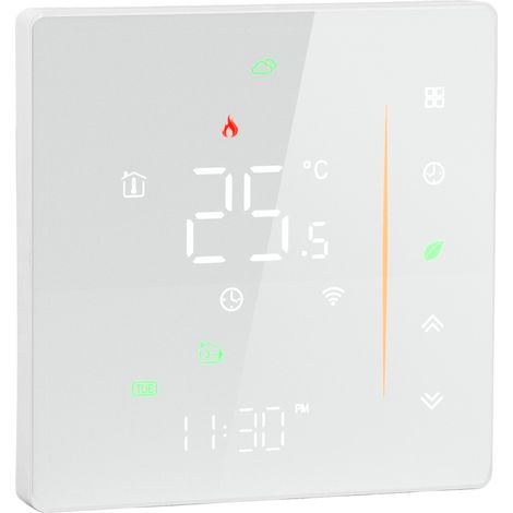 Thermostat de chauffage d'eau avec capteur intégré, bouton tactile LCD, minuterie programmable, Wi-Fi et commande vocale, 95-240 V (modèle du fournisseur : BHT-006-GAW) (1/5)