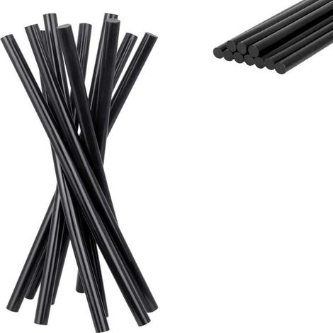 Bâton de Colle Chaude - 270 x 11 mm - Pour Réparation de Débosselages Automobiles - Adhésif Thermofusible pour Pistolet à Colle - Lot de 10 - Noir (1/5)