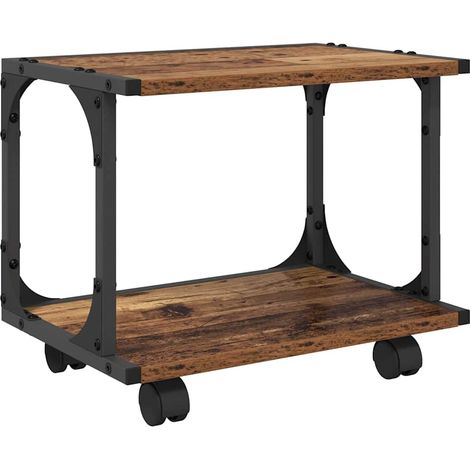 Support d'imprimante Bois Ancien 41 x 28 x 33.5 cm (1/5)