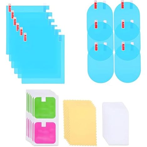 Film Impermeable Retroviseur, Voiture Rétroviseur Film de Protection, Anti Brouillard Anti-Rayures Nano Revêtement Fenêtre Film (12 Pièces) (1/3)