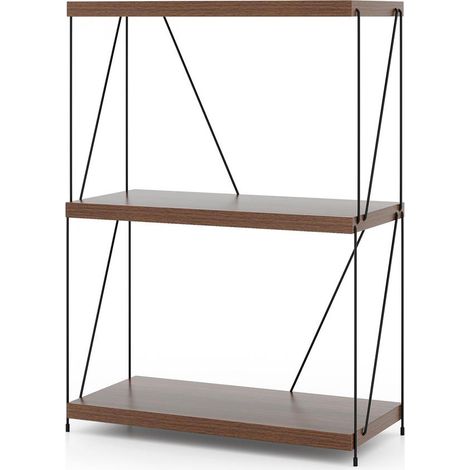 Style industriel pour un rangement stable, bibliothèque étagère avec pieds réglables pour salon, chambre ou bureau (1/5)