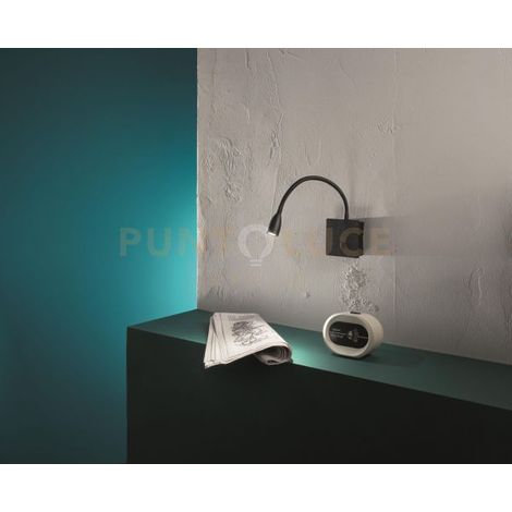APPLIQUE FALL A LED NERO LUCE DIREZIONALE 3000K 270LM 3W