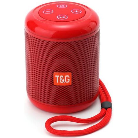 Mini haut-parleur étanche sans fil - - TG519 - Bleu métal - 5-10W - Microphone intégré - 500-1000mAh (1/5)
