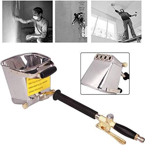 Pistolet de pulvérisation de peinture 4 trous pulvérisateur de mur de pulvérisation trémie béton plâtre mur plâtre peinture outils en béton