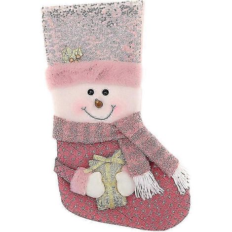 Chaussettes de Noël, décorations de Noël, poupée sans visage en toile de jute, cadeaux de Noël, chaussettes de Noël, sacs cadeaux (1/2)