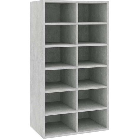 Maison Exclusive - Scarpiera Grigio Cemento 54x34x100,5 cm in Legno Multistrato (1/5)