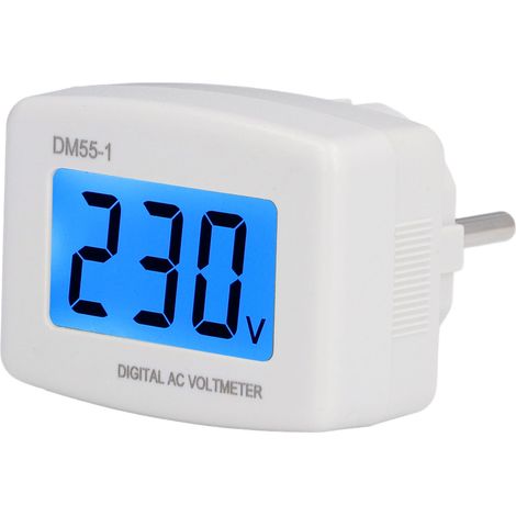 Voltmètre Numérique DM55‑1, Mesure de Tension 100‑300V pour Maison, Affichage LCD Clair (1/5)