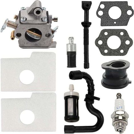 Kit Carburateur C1Q-S57B Compatible Tronçonneuse MS170 MS180 017 018 avec Joint Bougie Filtre à Air (1/4)