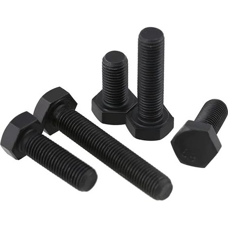 Vis à tête hexagonale filetage fin M8 M10 M12 M14 M16 M20, acier au carbone 8.8 pour fixations de (1/5)