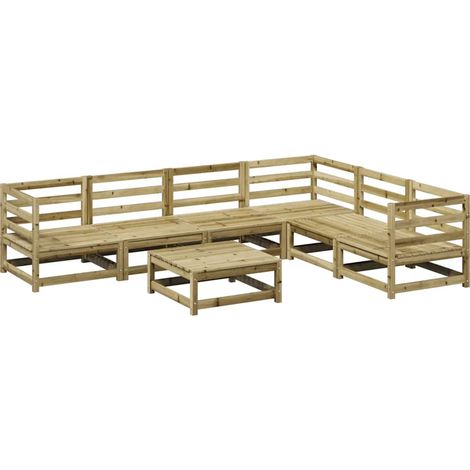 Maison Exclusive - Set Divani da Giardino 7 pz in Legno Impregnato di Pino (1/5)