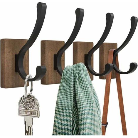 Garderobenständer - Garderobenständer aus Holz, Wandgarderobe für Hüte, Schlüssel, Handtücher, Handtaschen, Dekoration für Wohnzimmer, Badezimmer, Schlafzimmer, Küche usw.