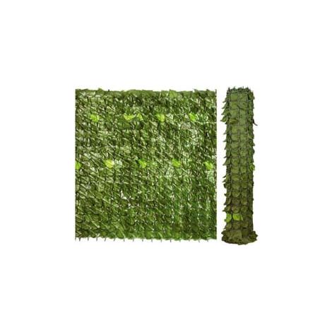 Haie ornementale artificielle avec feuilles de laurier - mt.3x1h.