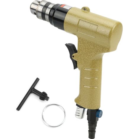 Industrielle Druckluftbohrmaschine 3/8" 10mm, Pistolentyp, CW/CCW-Drehung, Modell KP-550N zum Bohren von Holz und Metall.