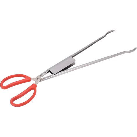 Pince à crabes en acier inoxydable avec poignée en plastique, 51 cm de long, embout fendu, plus épaisse, pince ciseaux résistante à la chaleur pour la pêche, bec flexible (1/5)