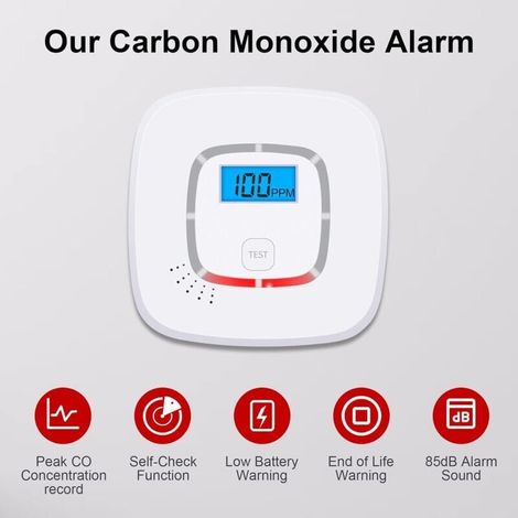 Détecteur de Monoxyde de Carbone sur Piles Certifié (1/4)