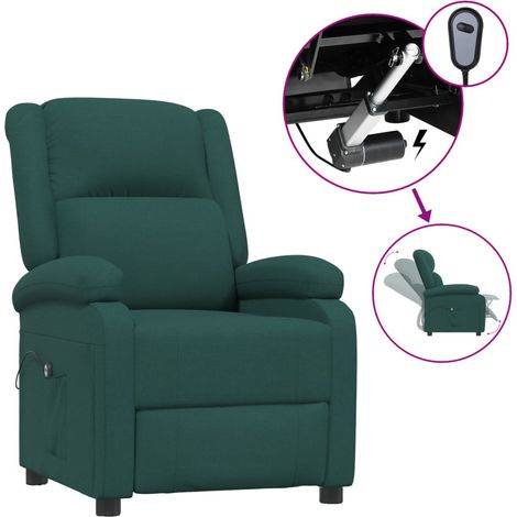 Maison Exclusive - Relaxsessel Elektrisch Dunkelgrün Stoff
