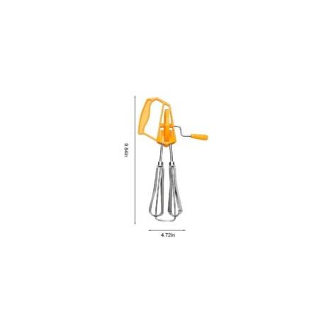 Handrührgerät aus Edelstahl – Handmixer – Milchmixer – Küchenhelfer (Orange) – Crezuo (1/3)