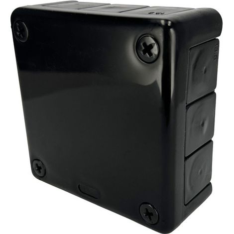 Boîte de dérivation en saillie 98x98x42mm IP55 12 passe-fils en caoutchouc noir VP-41 EDO Technic (1/5)