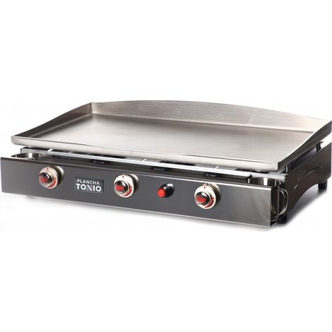 Plancha Gaz 3 Feux LAGOA tout Inox - Plancha Tonio
