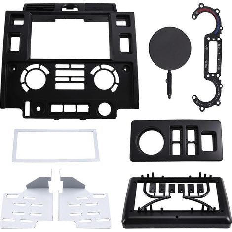 Kit d'installation autoradio double DIN 9 pouces pour Land Rover Defender 2007-2016 : façade, panneau et console centrale. (1/5)