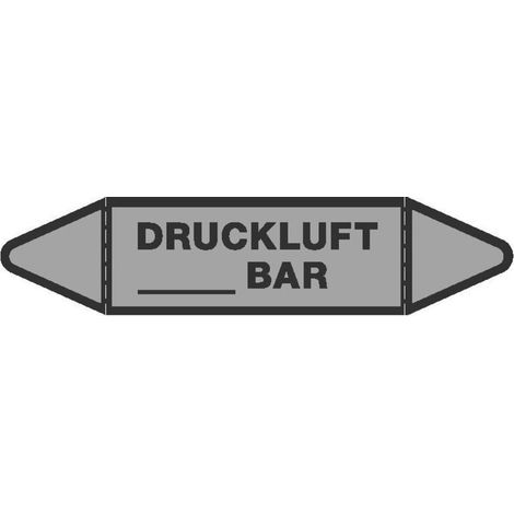 Étiquette adhésive pour air comprimé bar allemand, 70 x 18
